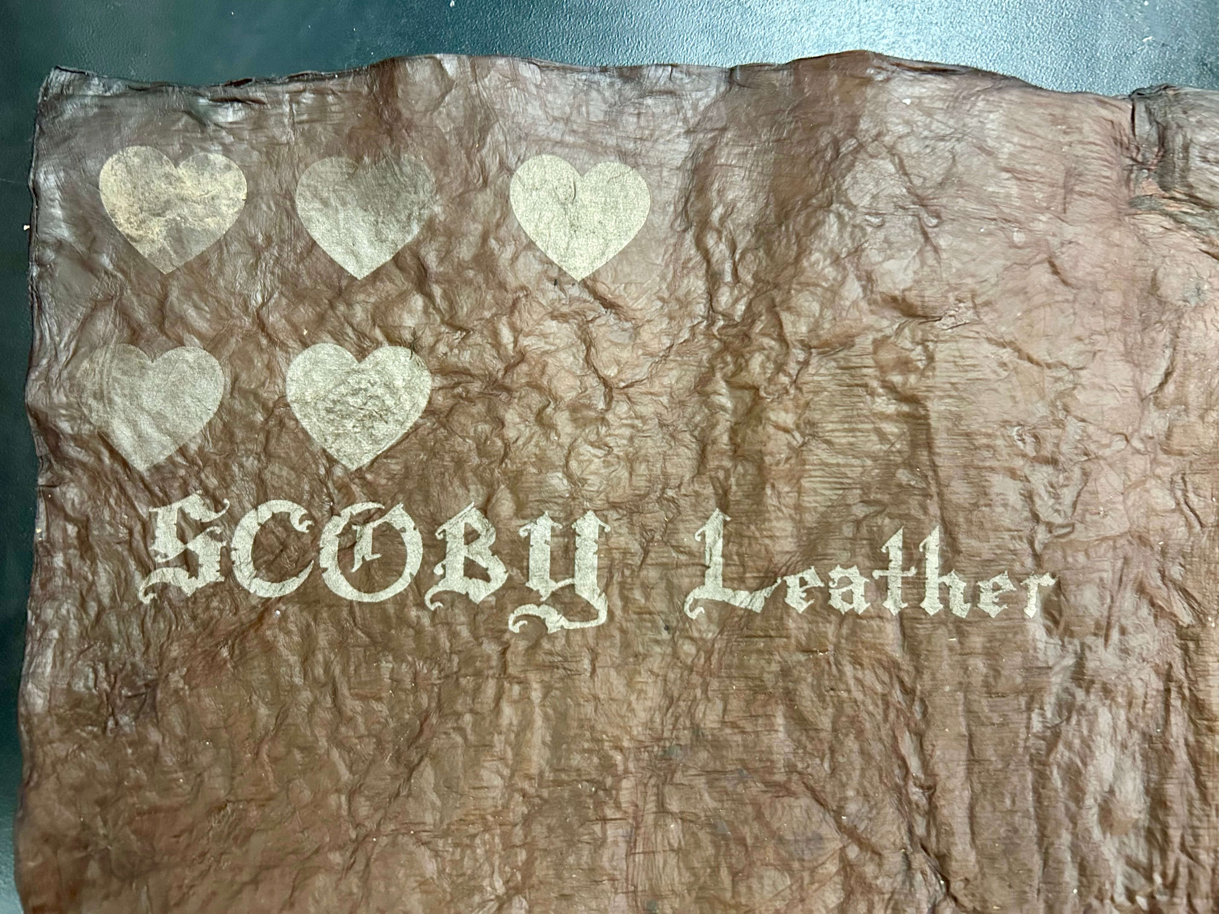 SCOBY leather material sample